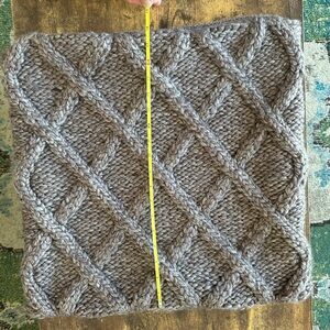 Gray Cable Knit Pillow Cover